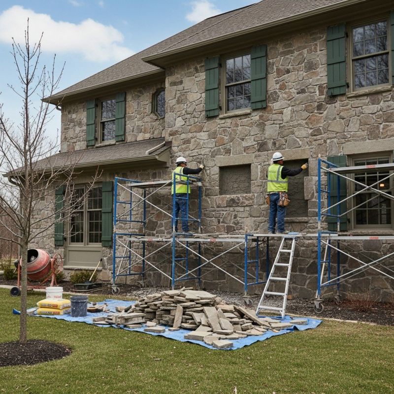 Our team working on Masonry Service projects in Sussex County, NJ