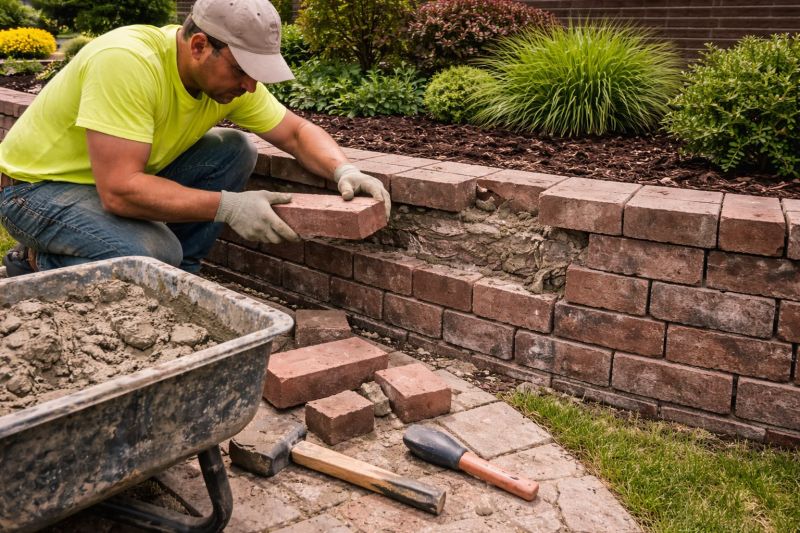 Brick Retaining Wall Repair in Sussex County, NJ