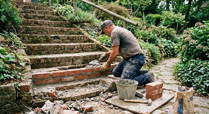 Brick Stairs Repair in Flanders, NJ