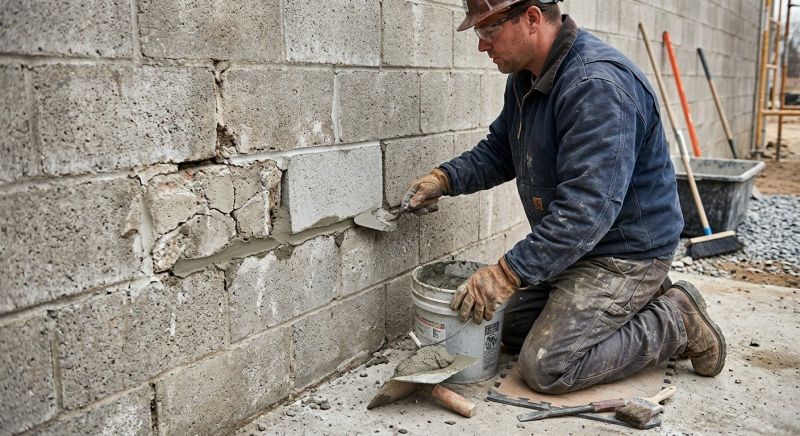 Cinder Block Wall Repair in Randolph, NJ
