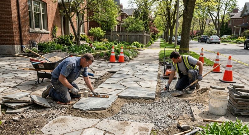 Stone Walkway Repair in Sussex County, NJ