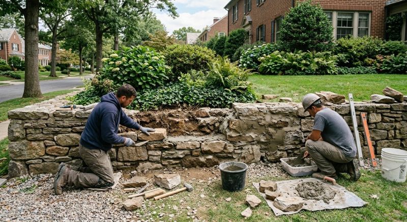 Stone Wall Repair in Monroe County, PA